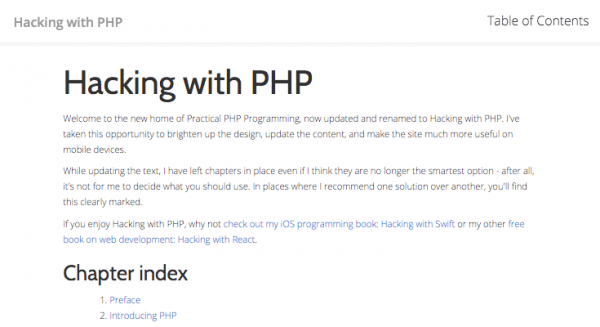 Hacking With PHP (Formerly Practical PHP Programming) image