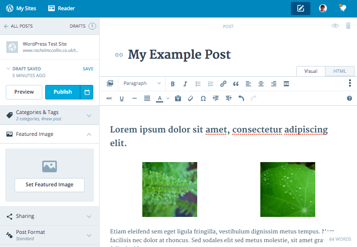 Calypso - adding a featured image to a post