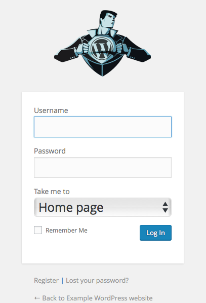custom login form