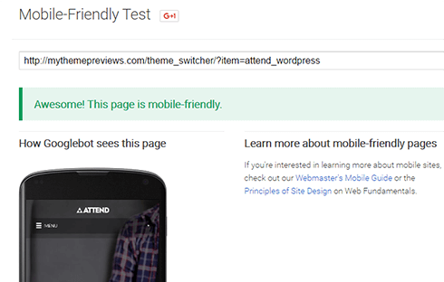 Your choice theme must be responsive and mobile-friendly.