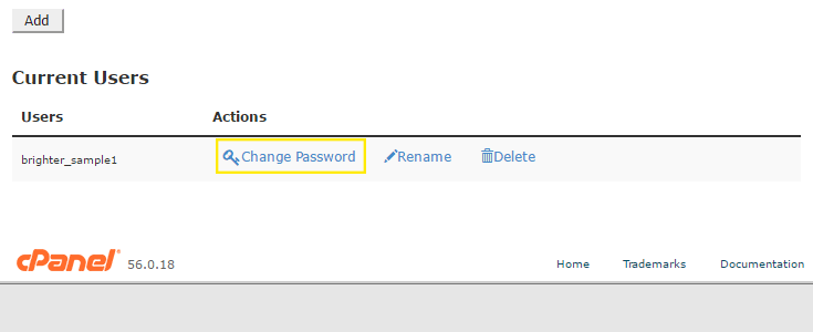 The "Current Users" section.