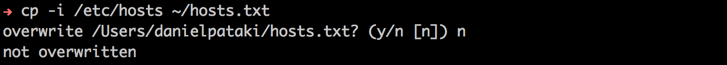 Preventing a copy overwrite