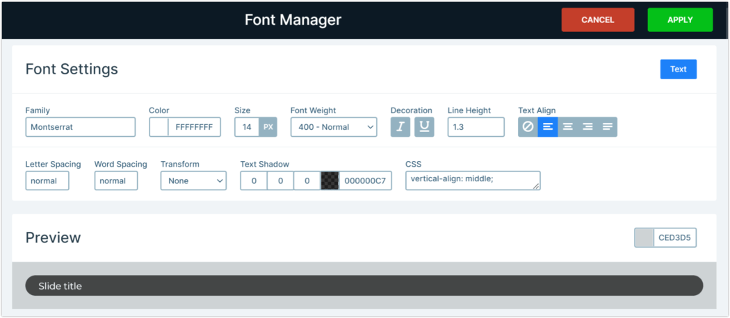 Font Manager.
