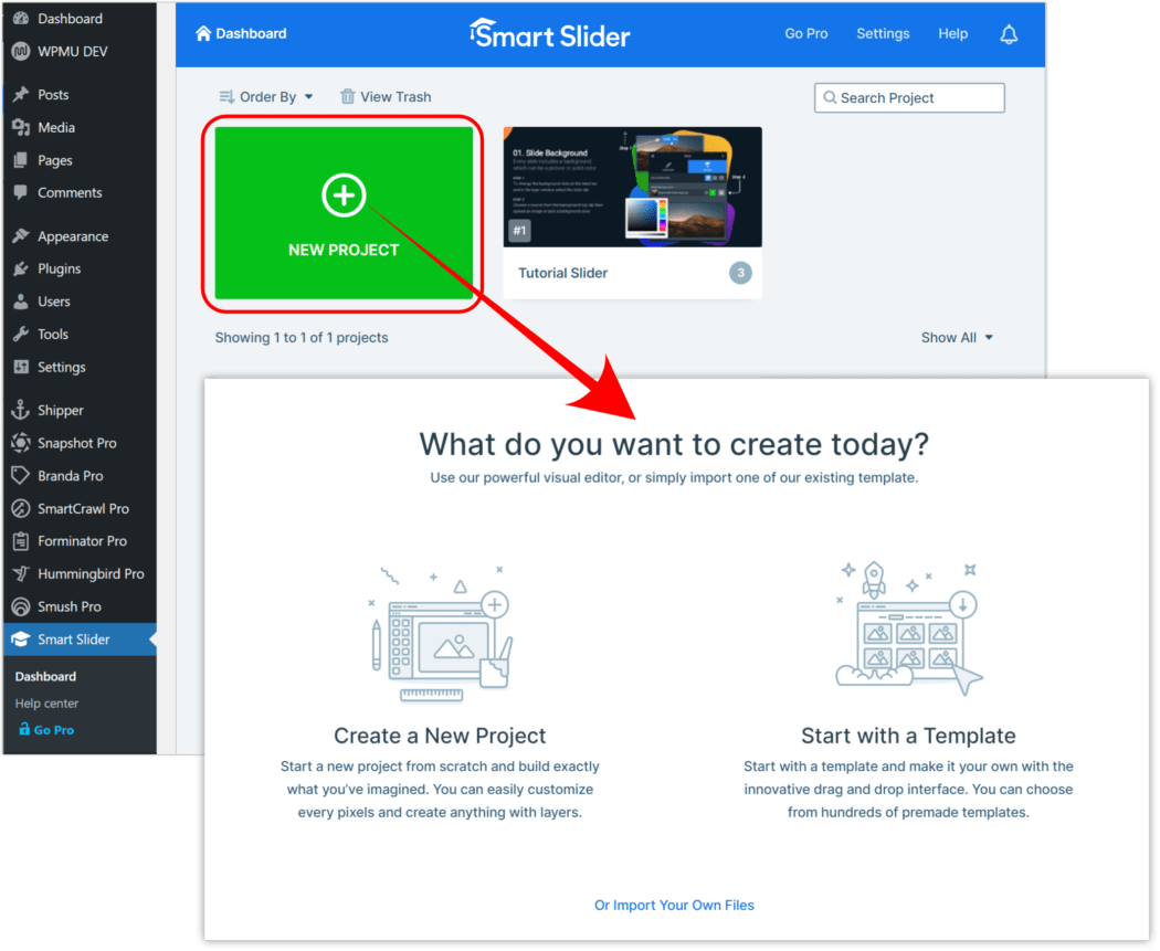 Create a slider.
