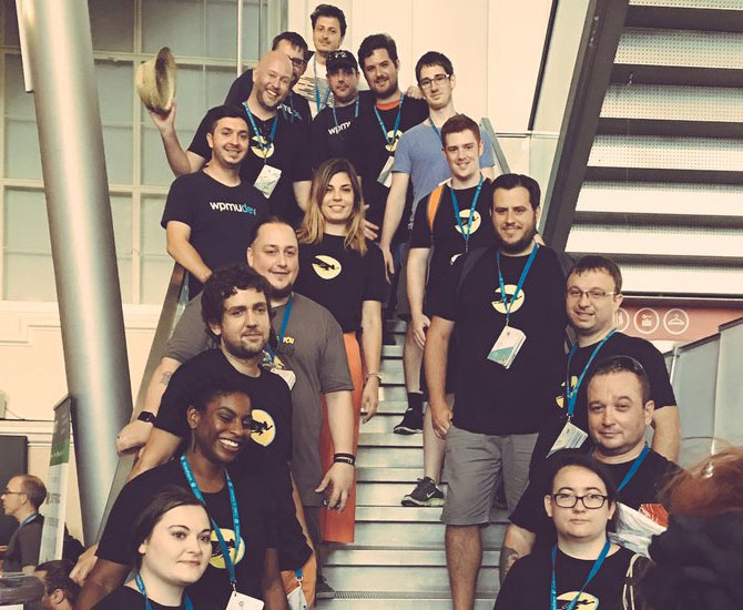 Some of the WPMU DEV team at WordCamp Europe 2016.