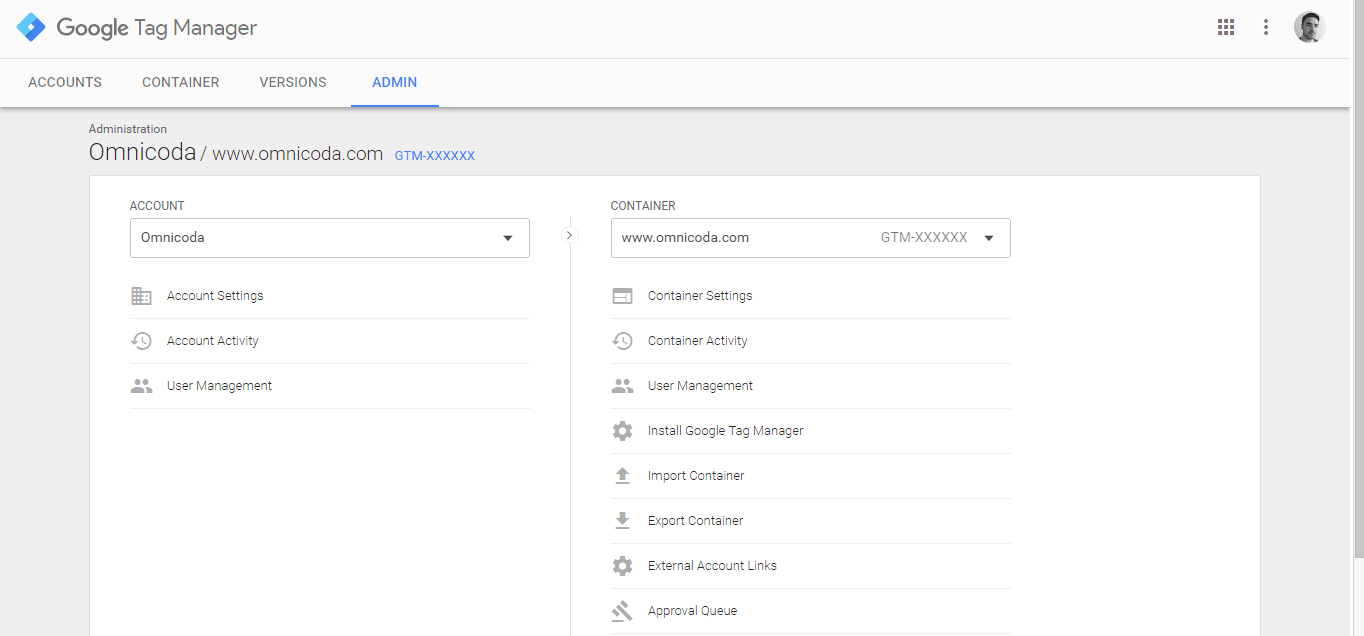 The admin screen, as you would expect.
