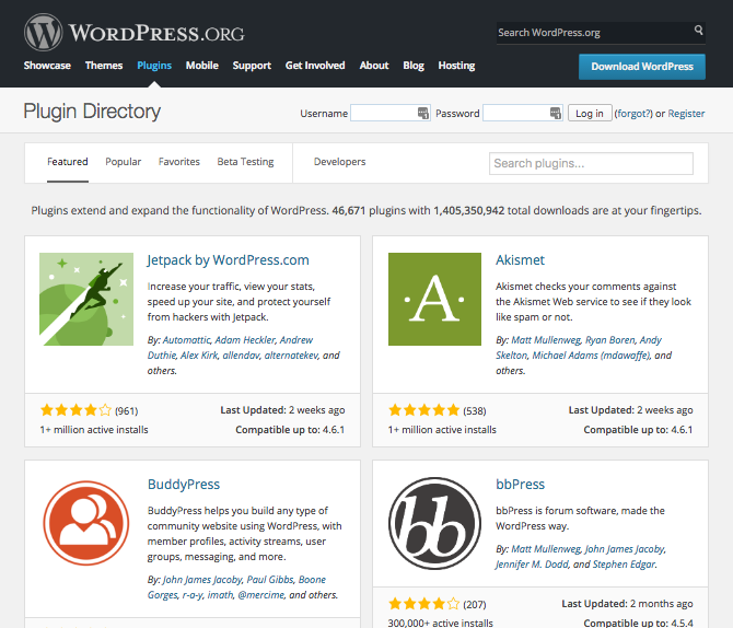WordPress plugin directory