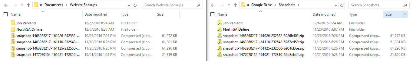 Just copy your backups from cloud storage to a local backup directory.