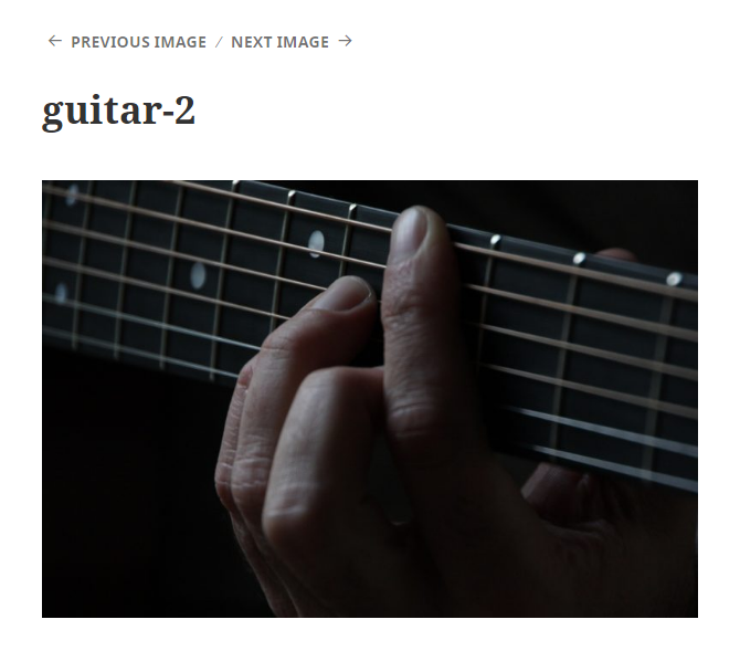 screenshot of a media attachment page
