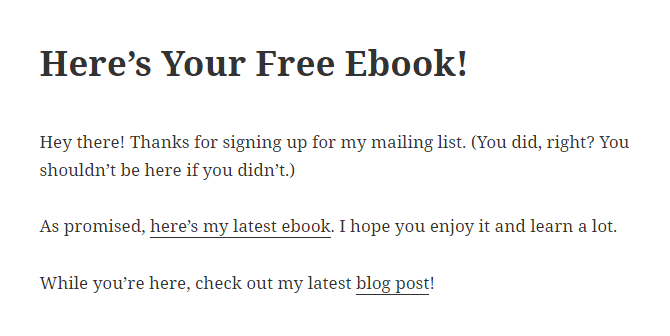 Screenshot of a webpage where an ebook can be downloaded