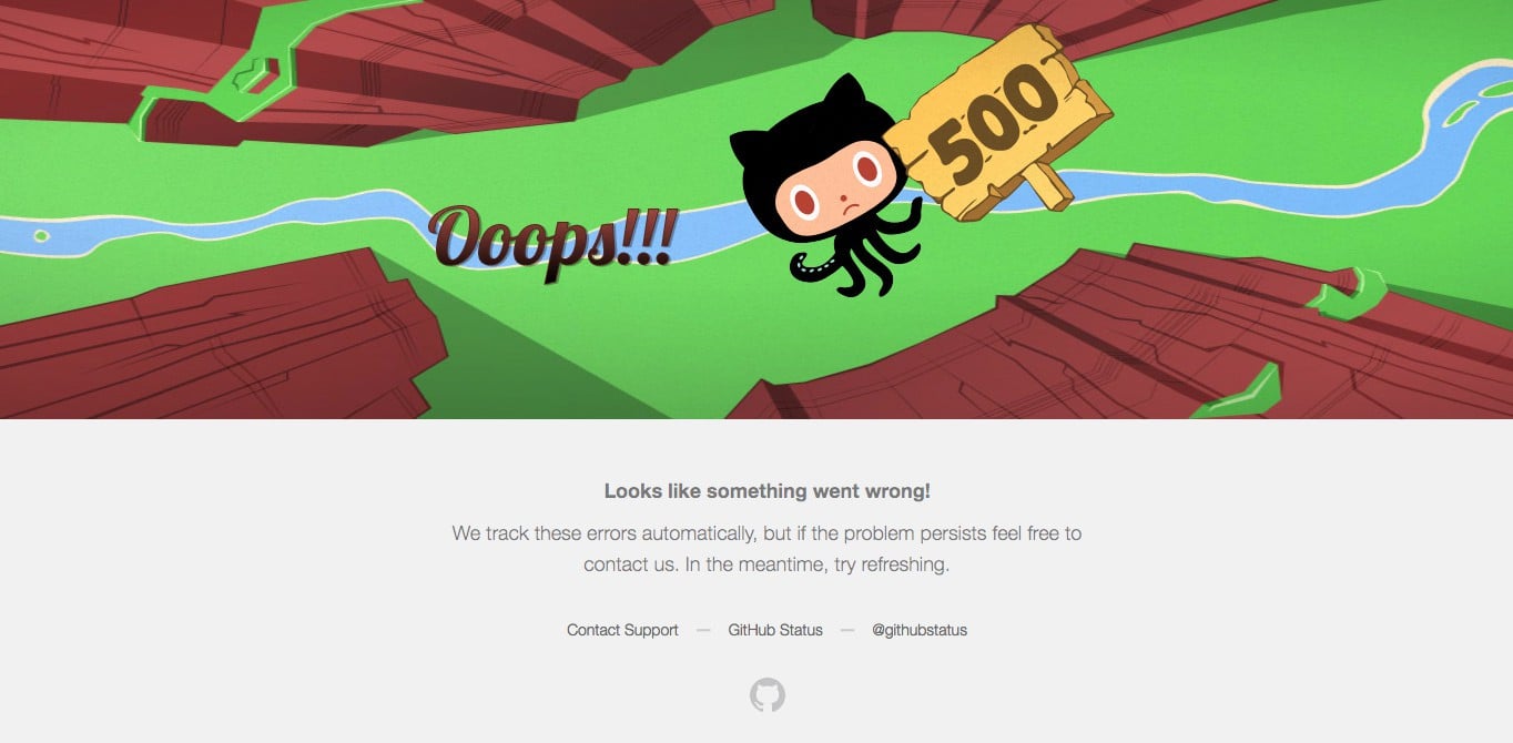Need some error page inspiration? GitHub has an interactive error page that is both fun and informative.