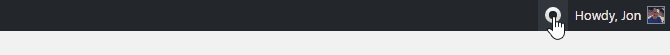 The button in the admin bar is used to start recording changes