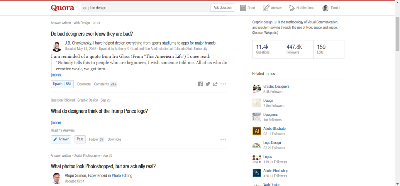 Use Quora for research into trending topics.