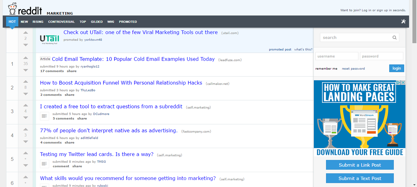 Subreddits can be a great source for blog post inspiration.