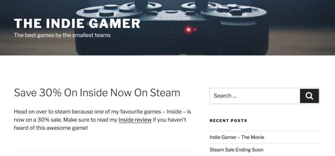 Default Game Post