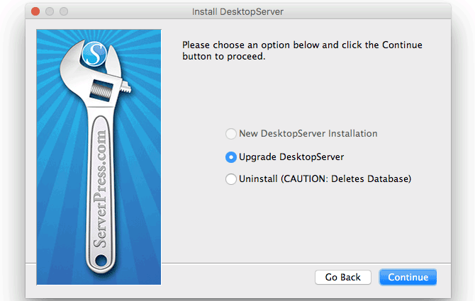 Install wizard
