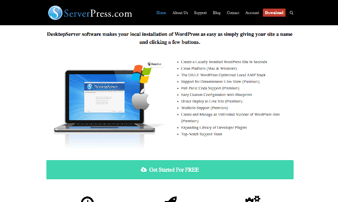 The ServerPress website