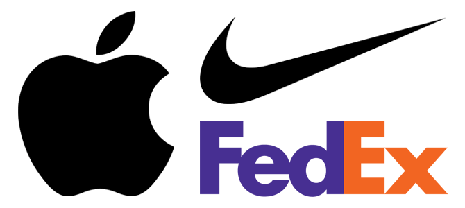 Three very recognizable logos.