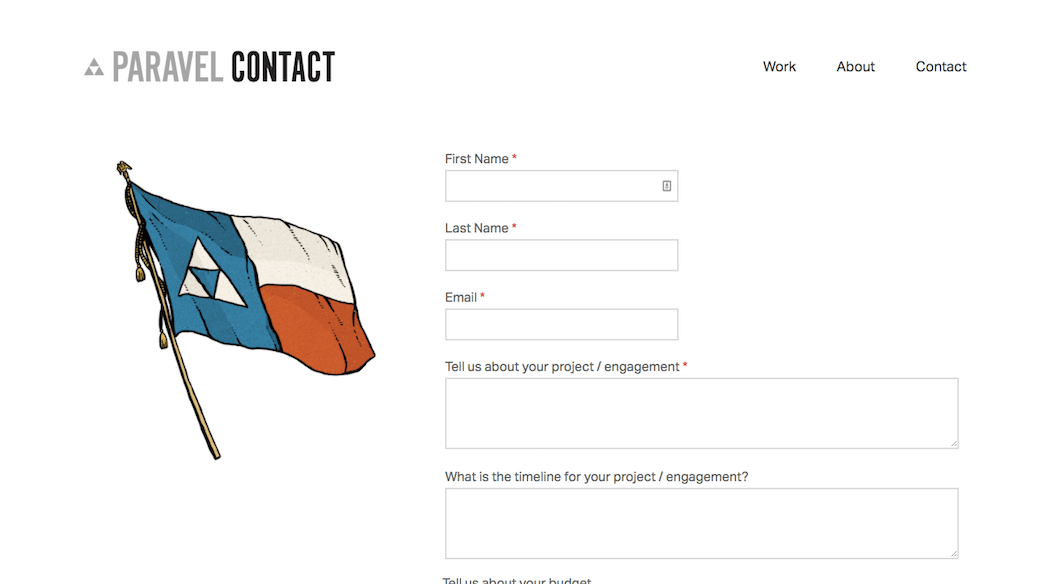 An example of a contact form.