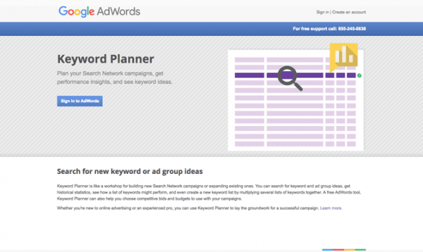 Google Keyword Planner image