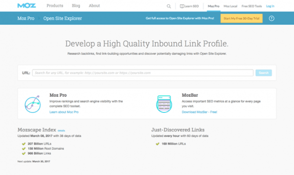 Open Site Explorer image