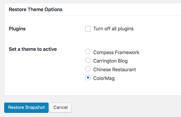 Restoring theme options.