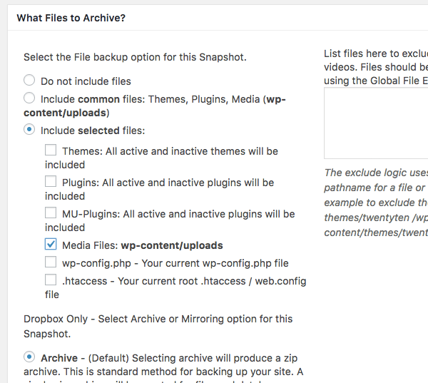 Snapshot Pro live to staging files.
