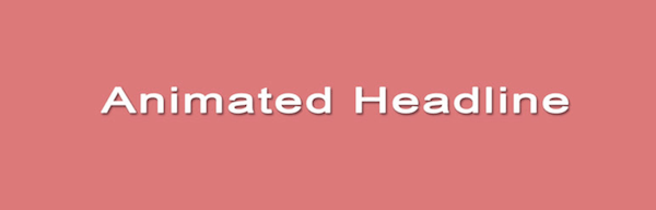 Animated Headline Plugin
