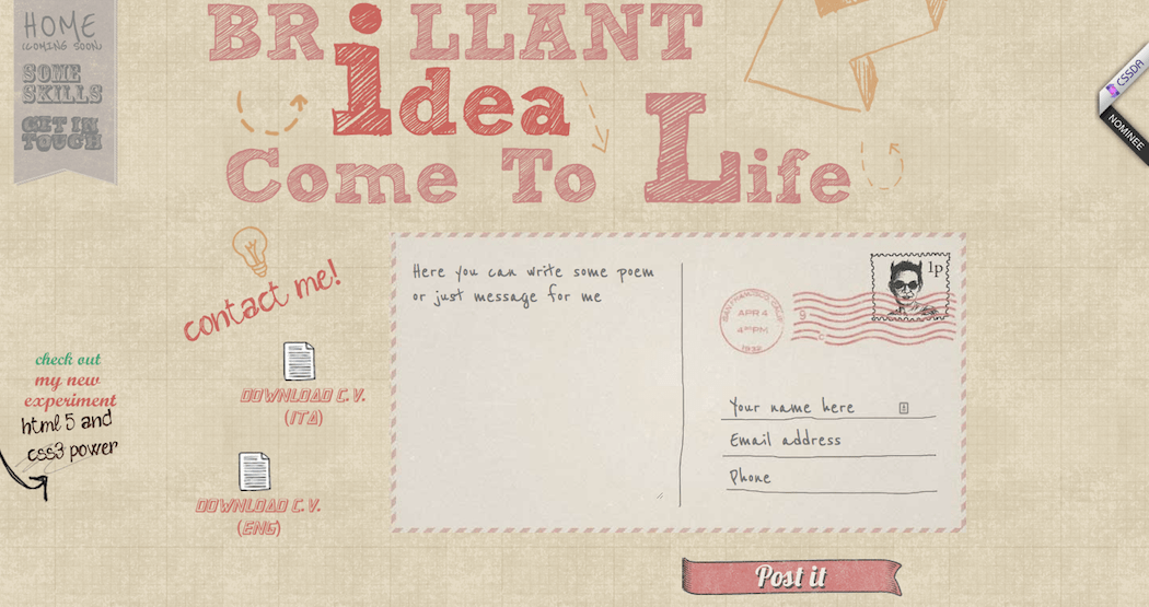 The website of designer Mario Petrone.