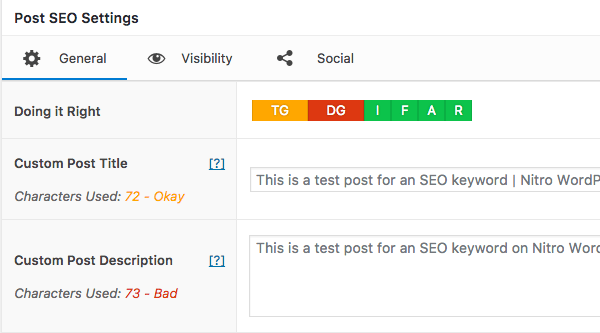Post SEO Settings