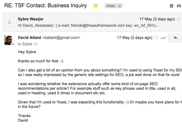 SEO Framework author outreach