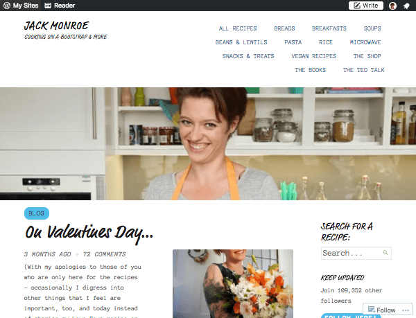 Cooking on a Bootstrap website