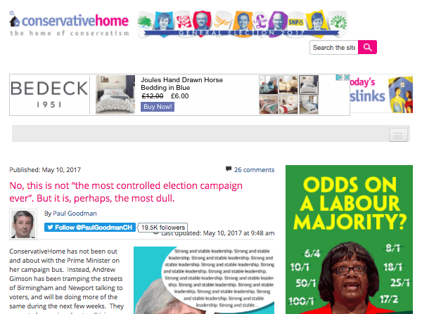 ConservativeHome website
