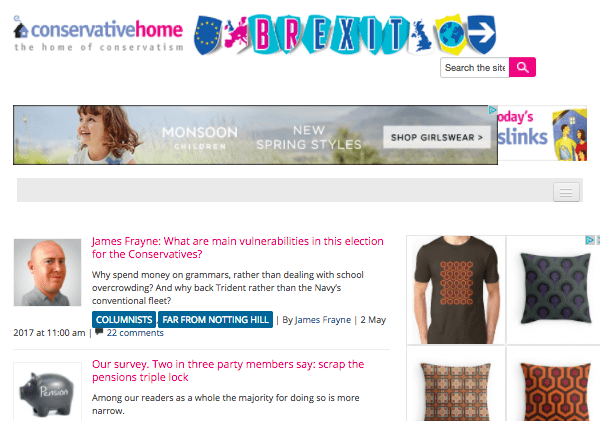 Conservative Home website