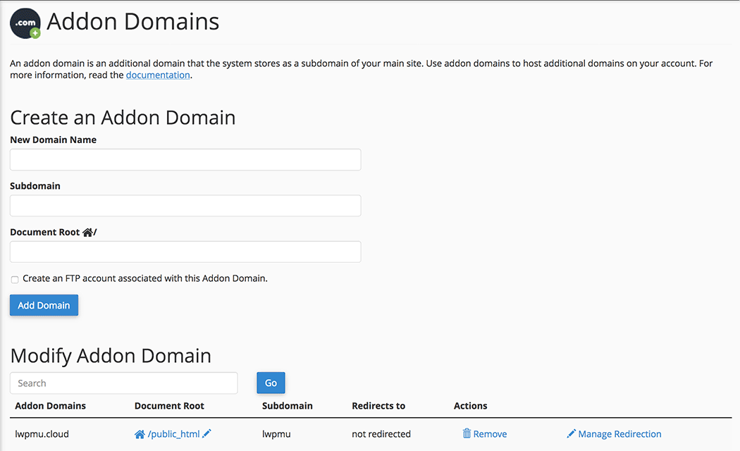 Adding domains to your network.