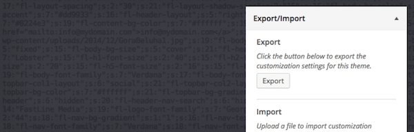 Customizer Export/Import Plugin image