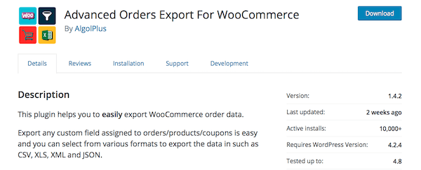 Advanced Orders Export for WooCommerce Plugin image