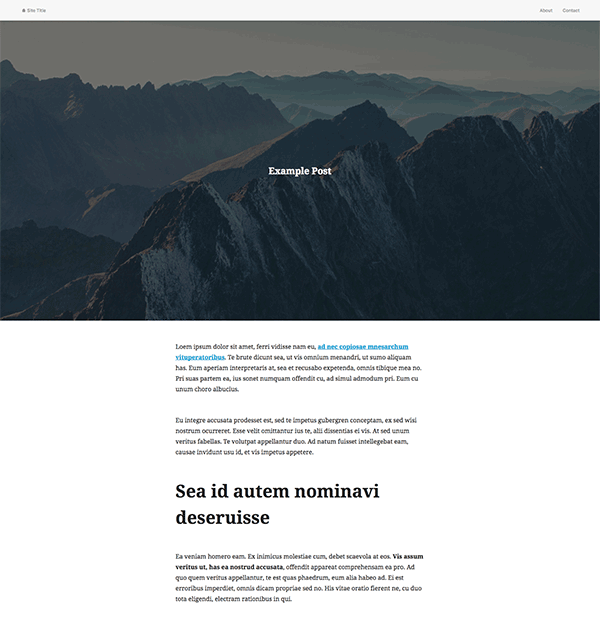 Gutenberg example website