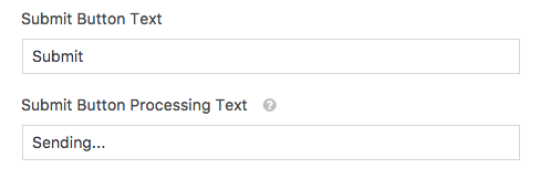 WP Forms submit button