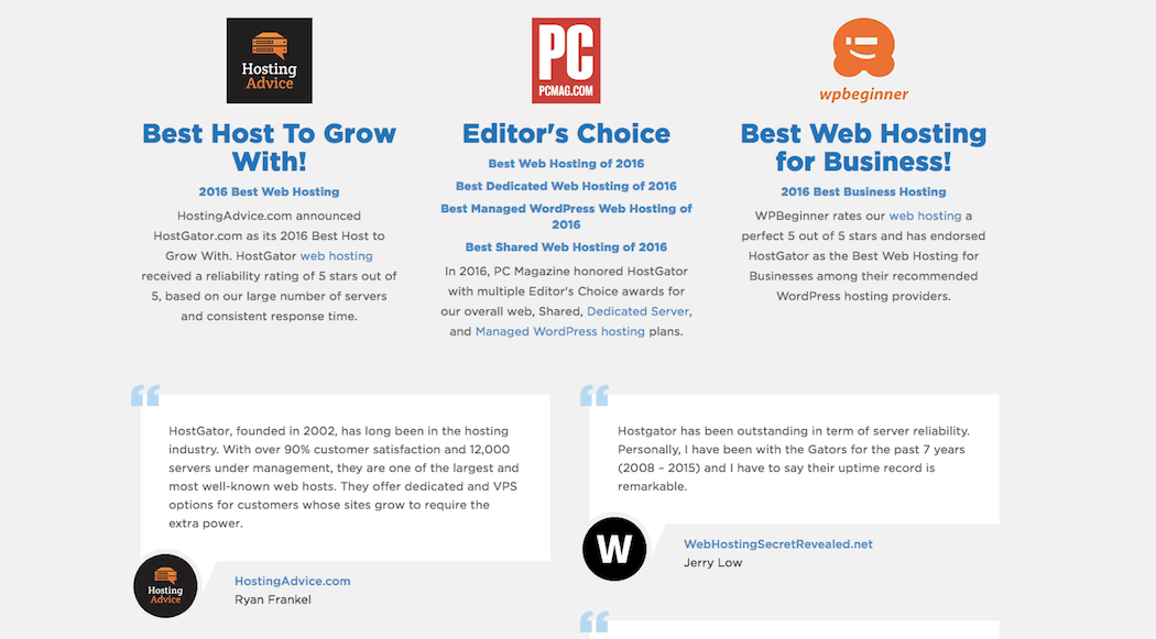 HostGator expert reviews