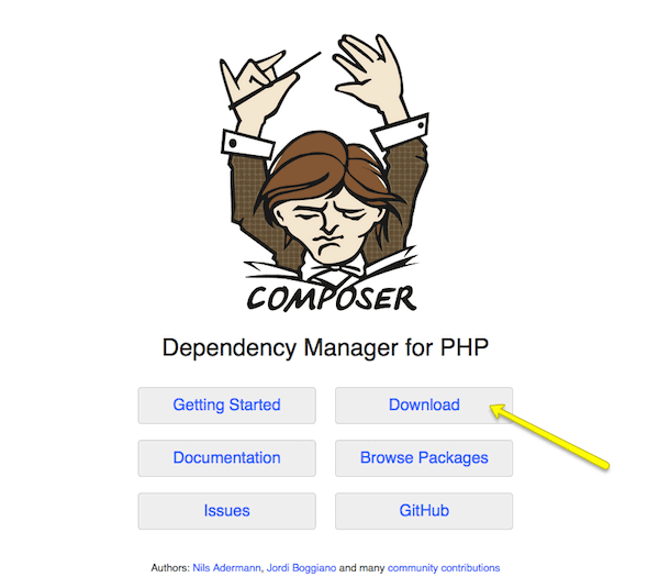 Downloading Composer