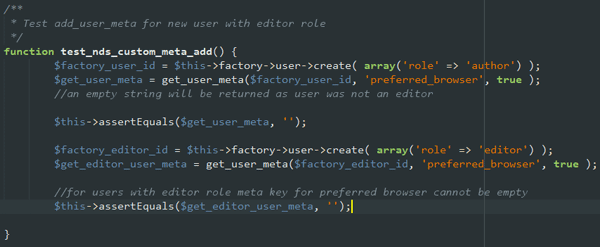 First failing test code