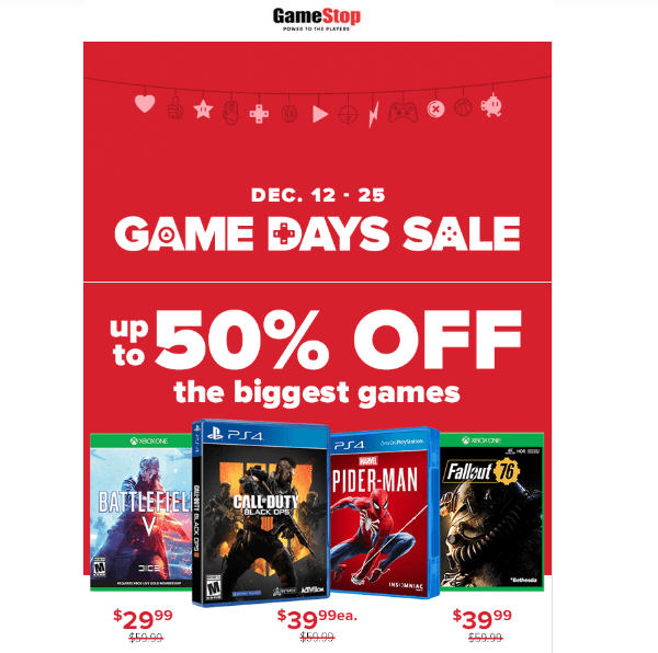 Game Stop do a great job with their newsletters