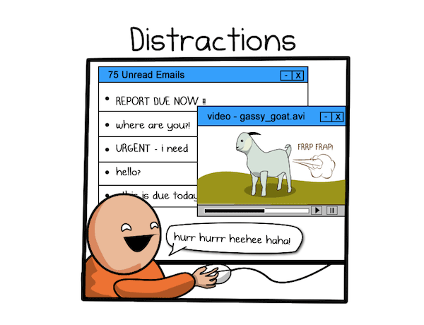 Distractions online