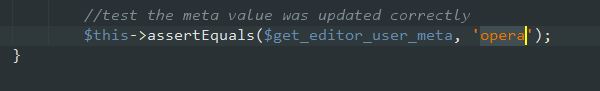 Passing test meta update code
