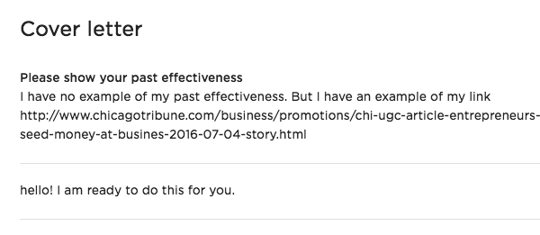 Bad example of replying to a pitch