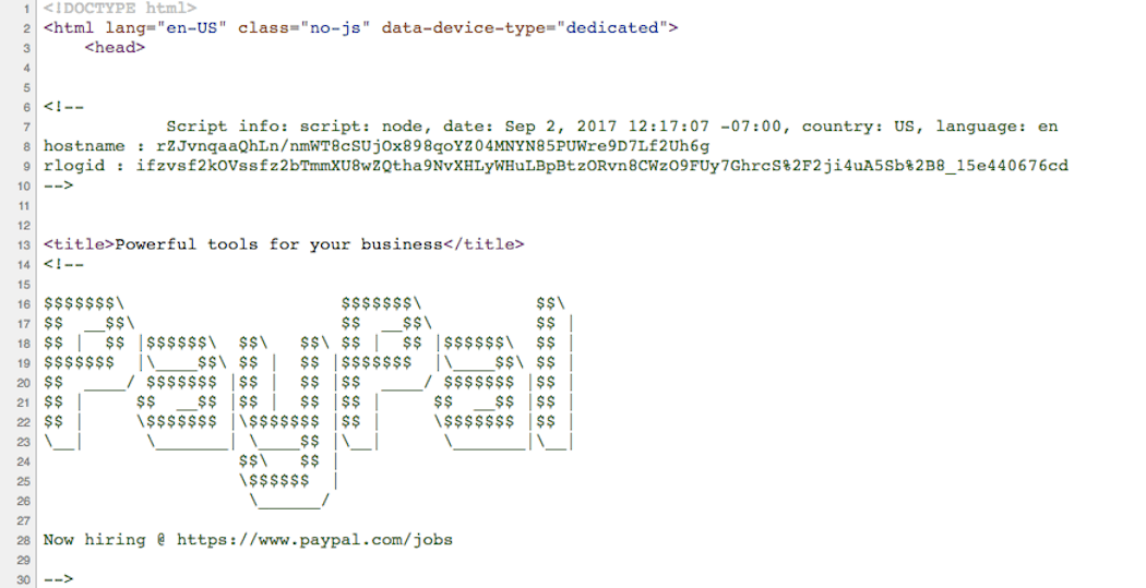 Element of Surprise - PayPal source code
