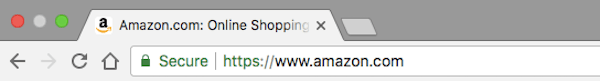 A secure website URL address
