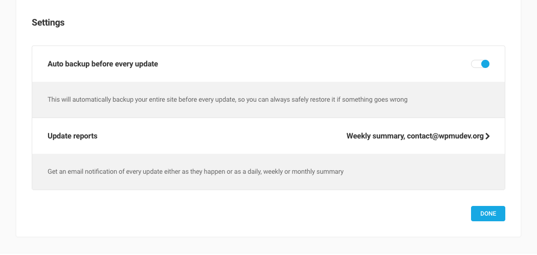 Automate settings
