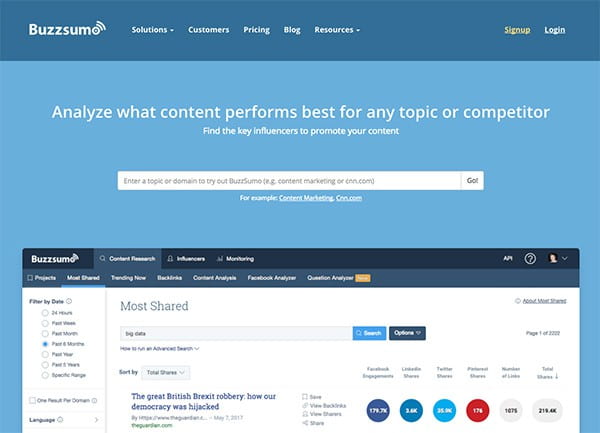 Buzzsumo website\.